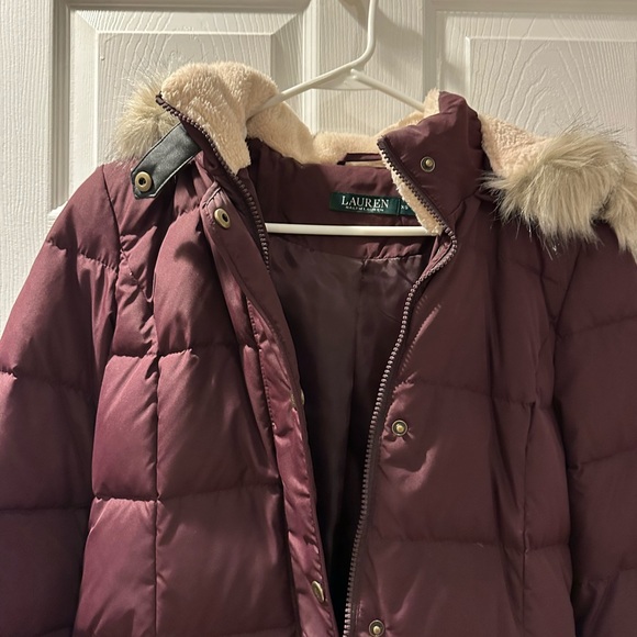 Women's Faux-Fur-Trim Hooded Down Puffer Coat - Picture 11 of 12